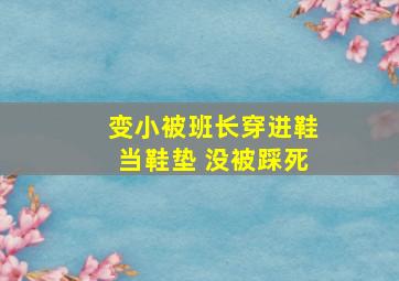 变小被班长穿进鞋当鞋垫 没被踩死